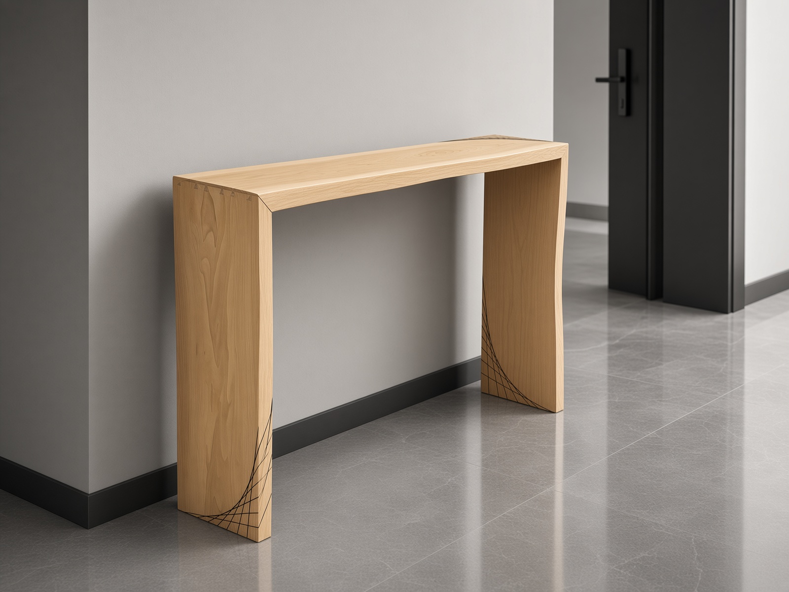 Solid wood console